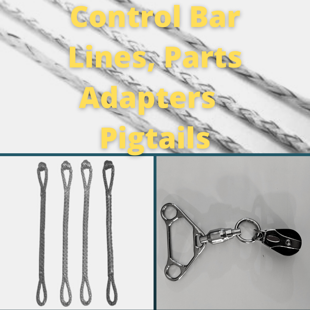 Kiteboarding control bar lines pigtails adapters control bar parts Ocean Rodeo