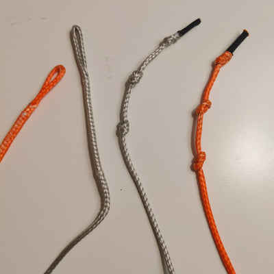 Leader lines used to connect rear steering lines to the bar under the bar floats with adjustment tuning knots.  Dyneema 60cm