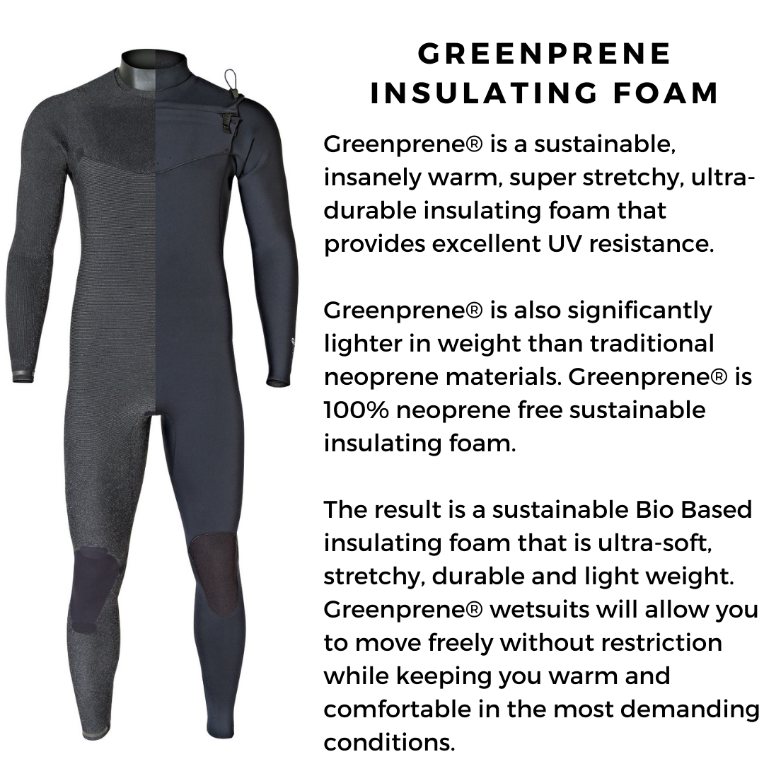 Greenprene 4/3 Front Zip Full Men's Wetsuit