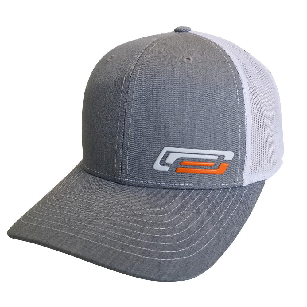 Grey and White mesh back Trucker Cap